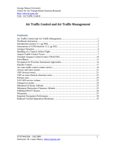 Air Traffic Control and Air Traffic Management Contents