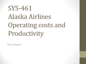 SYS-461 Alaska Airlines Operating costs and Productivity