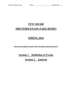 SYST 461/660 MID-TERM EXAM (TAKE HOME) SPRING 2014