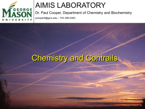 Chemistry and Contrails AIMIS LABORATORY – 703–993-2403