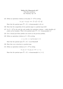 Maths 212, Homework #17 First three problems: due Thursday, Apr. 20 X