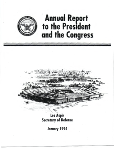 · Annual  Report to the  Pres1dent and the Congress