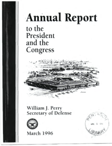 • Anilual Report to the President