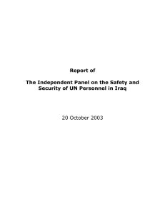 Report of  The Independent Panel on the Safety and