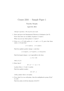Course 2316 — Sample Paper 1 Timothy Murphy April 20, 2015