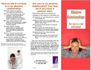 Are you in an abusive How to tell if a friend