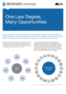 One Law Degree, Many Opportunities