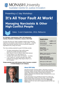 It's All Your Fault At Work! Managing Narcissists &amp; Other