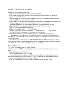 Stat 301 – Fall 2015 - HW 10 answers