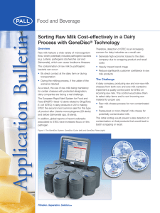Sorting Raw Milk Cost-effectively in a Dairy Process with GeneDisc Technology ®