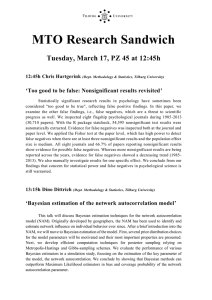 MTO Research Sandwich Tuesday, March 17, PZ 45 at 12:45h