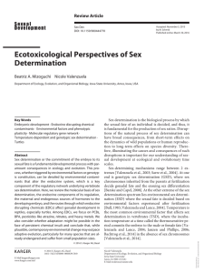 Ecotoxicological Perspectives of Sex Determination Review  Article