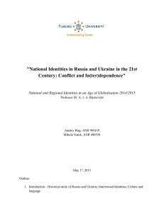 &#34;National Identities in Russia and Ukraine in the 21st
