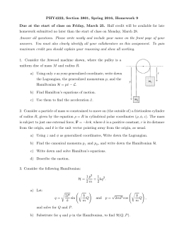 Classical mechanics homework solutions