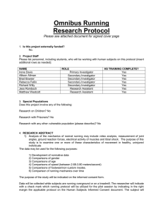 Omnibus Running Research Protocol Please see attached document for signed cover page