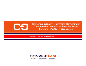 Restoring Industry, University, Government Collaboration: Needs and Possible Ways