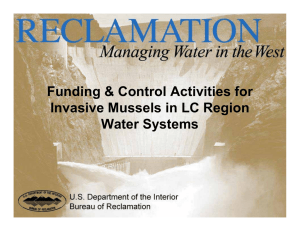 Funding &amp; Control Activities for Invasive Mussels in LC Region Water Systems