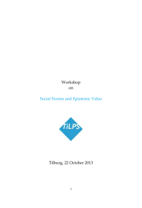 Workshop on Tilburg, 22 October 2013