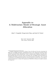 Appendix to A Multivariate Model of Strategic Asset Allocation