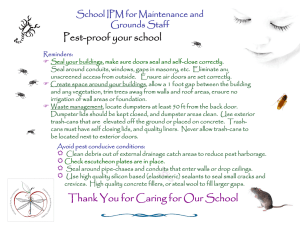 Pest-proof your school School IPM for Maintenance and Grounds Staff