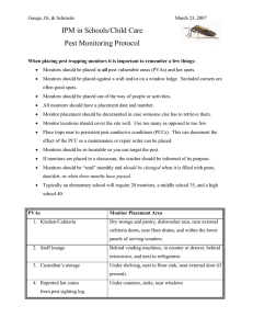 IPM in Schools/Child Care Pest Monitoring Protocol
