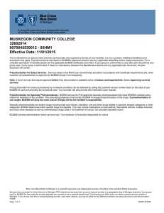 MUSKEGON COMMUNITY COLLEGE 32602014 0070045530012 - 05HM1 Effective Date: 11/01/2015