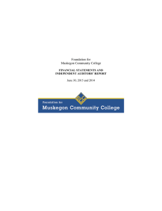 Foundation for Muskegon Community College  FINANCIAL STATEMENTS AND
