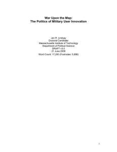 War Upon the Map: The Politics of Military User Innovation