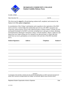 MUSKEGON COMMUNITY COLLEGE Student Liability Release Form