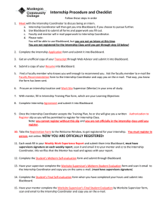 Internship Procedure and Checklist