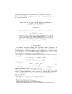 Electronic Journal of Differential Equations, Vol. 2010(2010), No. 33, pp.... ISSN: 1072-6691. URL:  or