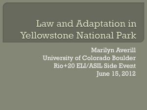 Marilyn Averill: Law and Adaptation in Yellowstone National Park