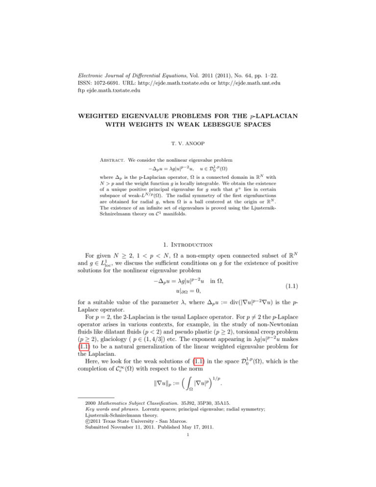 Electronic Journal of Differential Equations, Vol. 2011 (2011), No. 64,... ISSN: 1072-6691. URL:  or