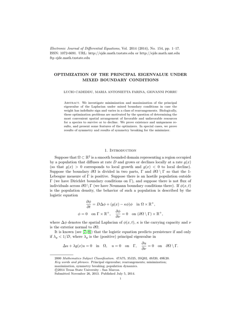 Electronic Journal of Differential Equations, Vol. 2014 (2014), No. 154,... ISSN: 1072-6691. URL:  or