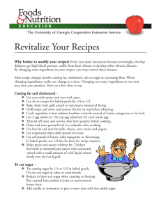 Revitalize Your Recipes Why bother to modify your recipes?