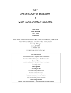 1997 Annual Survey of Journalism &amp; Mass Communication Graduates