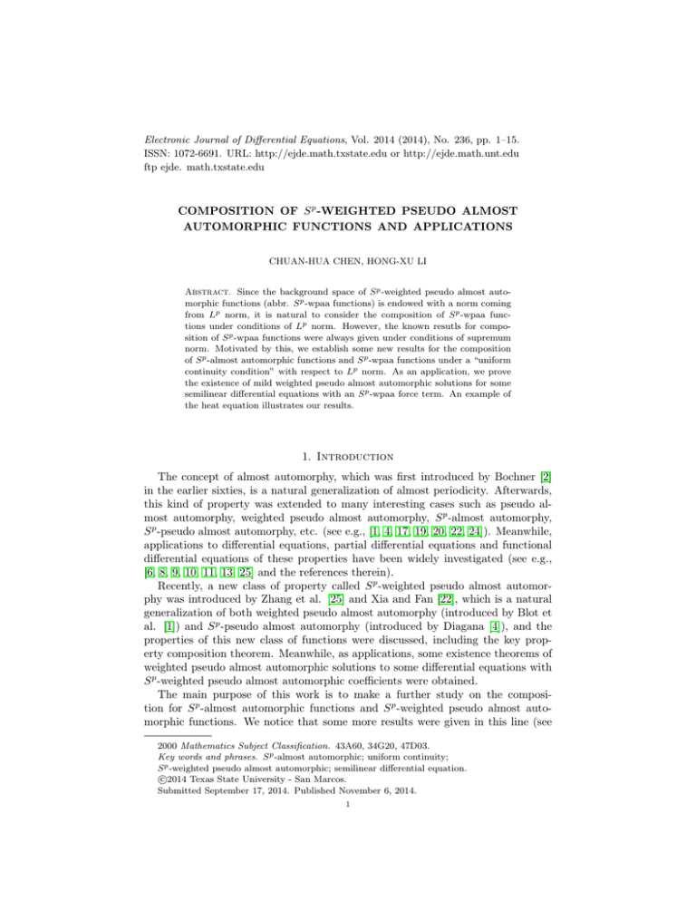 Electronic Journal of Differential Equations, Vol. 2014 (2014), No. 236,... ISSN: 1072-6691. URL:  or