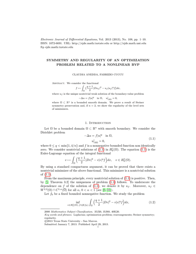 Electronic Journal of Differential Equations, Vol. 2013 (2013), No. 108,... ISSN: 1072-6691. URL:  or