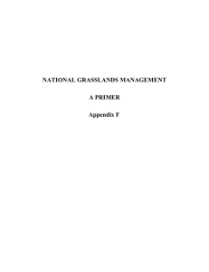 NATIONAL GRASSLANDS MANAGEMENT A PRIMER Appendix F