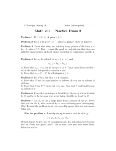 Math 201 – Practice Exam 2