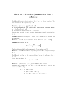 Math 201 – Practice Questions for Final – solutions