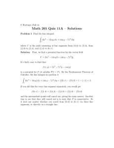 Math 265 Quiz 11A – Solutions