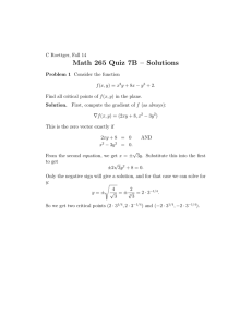 Math 265 Quiz 7B – Solutions