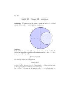 Math 265 – Exam 3A – solutions