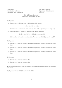 Math 201-B Iowa State University Introduction to Proofs Department of Mathematics