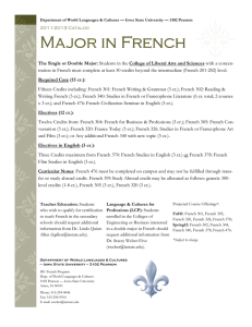 Major in French