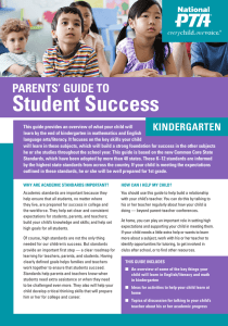 Student Success PARENTS’ GUIDE TO KINDERGARTEN