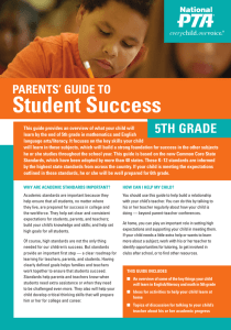 Student Success 5TH GRADE PARENTS’ GUIDE TO