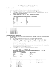 CE 420/520 Environmental Engineering Chemistry Problem Set No. 1 – Equilibria