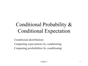 Conditional Probability &amp; Conditional Expectation